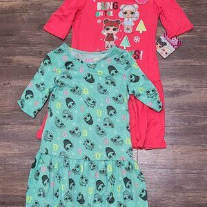 NWT LOL Surprise! 2-pack 3/4 Sleeve Dresses for the Holidays
